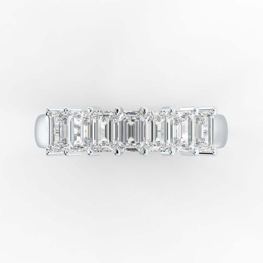 14k Gold 7 Stone Prong Setting Diamond Band