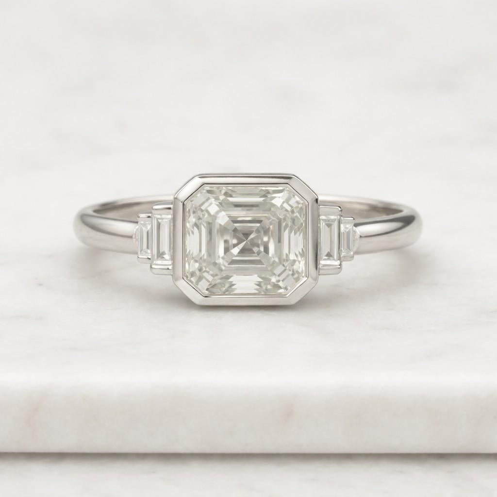14k gold alliance ring, unique bridal band