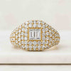 Baguette And Round Diamond Pinky Ring