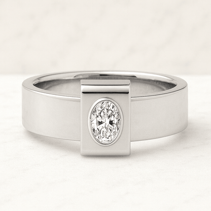 Real Oval Cut Lab Grown Diamond Engagement Ring Proposal Ring for Her