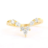 14k Gold Curved Wedding Bands