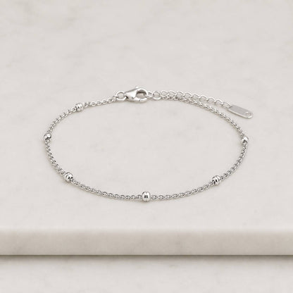 14k Gold Dainty Paperclip Chain Bracelet, Minimalist Everyday Jewelry