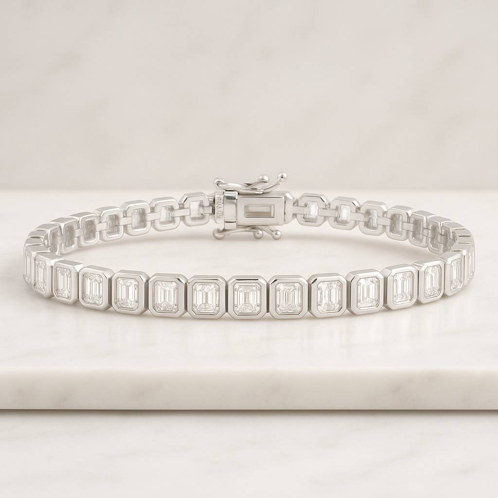 14k Gold Diamond Baracelet For Wedding Gift