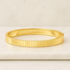 14K Yellow Gold Fluted Wedding Bangle Bracelet