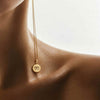 14K Rose Gold Eye of Horus Dainty Protection Pendant Necklace
