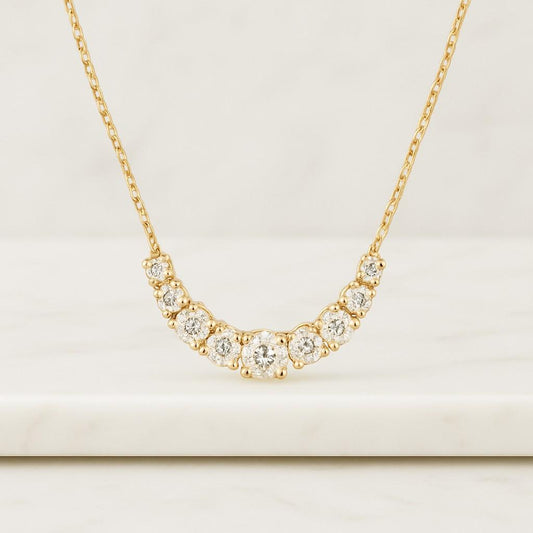 14k Gold Diamond Tennis Necklace Lab Grown Diamond Necklace
