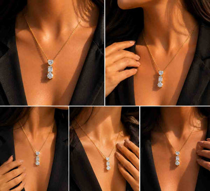 14k Gold Emerald Heart Necklace: May Birthstone Pendant Jewelry for Women, Her, Ladies
