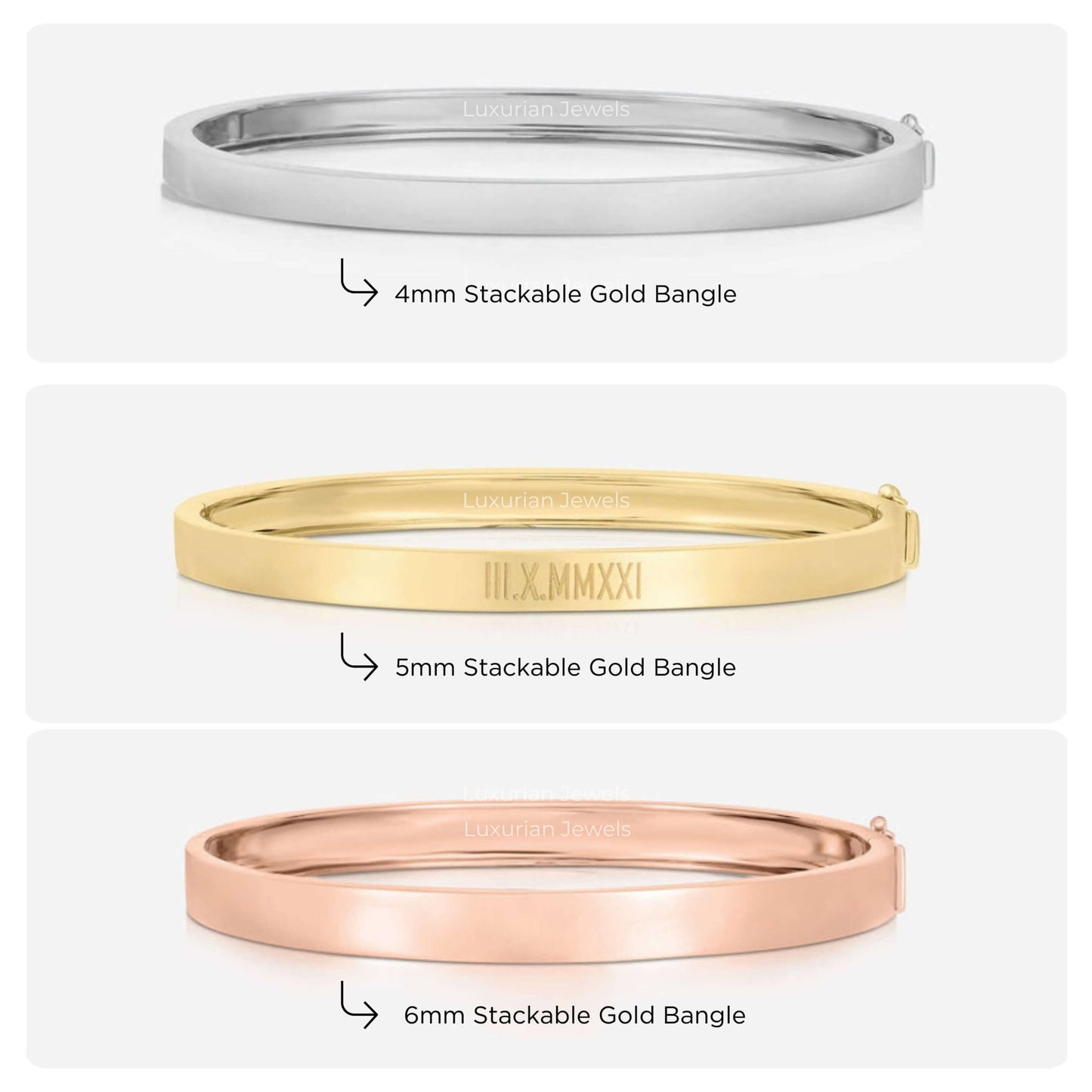 14k Gold Filled Bangle Bracelets