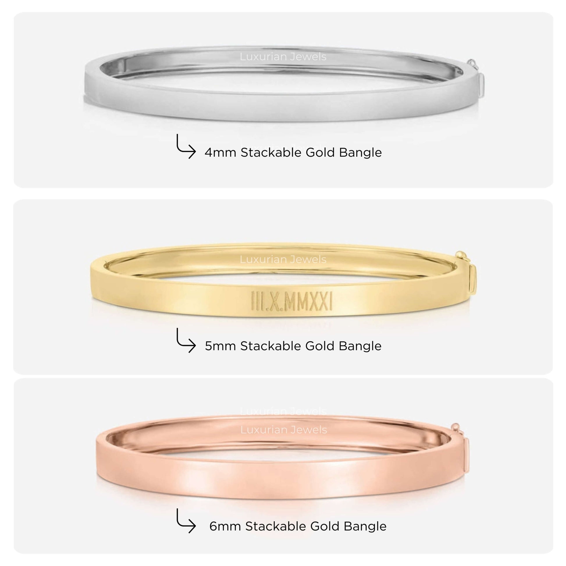 14k Gold Filled Bangle Bracelets