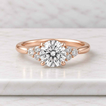 14k Gold Heart Lab-Grown Diamond Engagement Ring, 