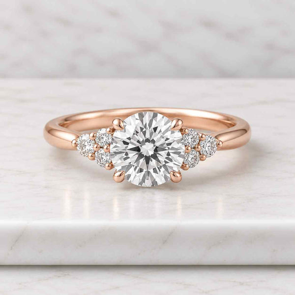 14k Gold Heart Lab-Grown Diamond Engagement Ring, 