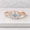 Antique Three Stone Round Cut Lab Grown Diamond Engagement Ring