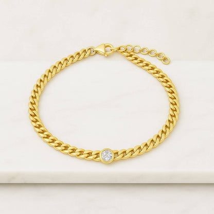 14k Gold Lab Diamond Baracelet For Wedding Gift