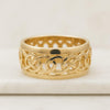 14K Yellow Gold Wedding Band For Her