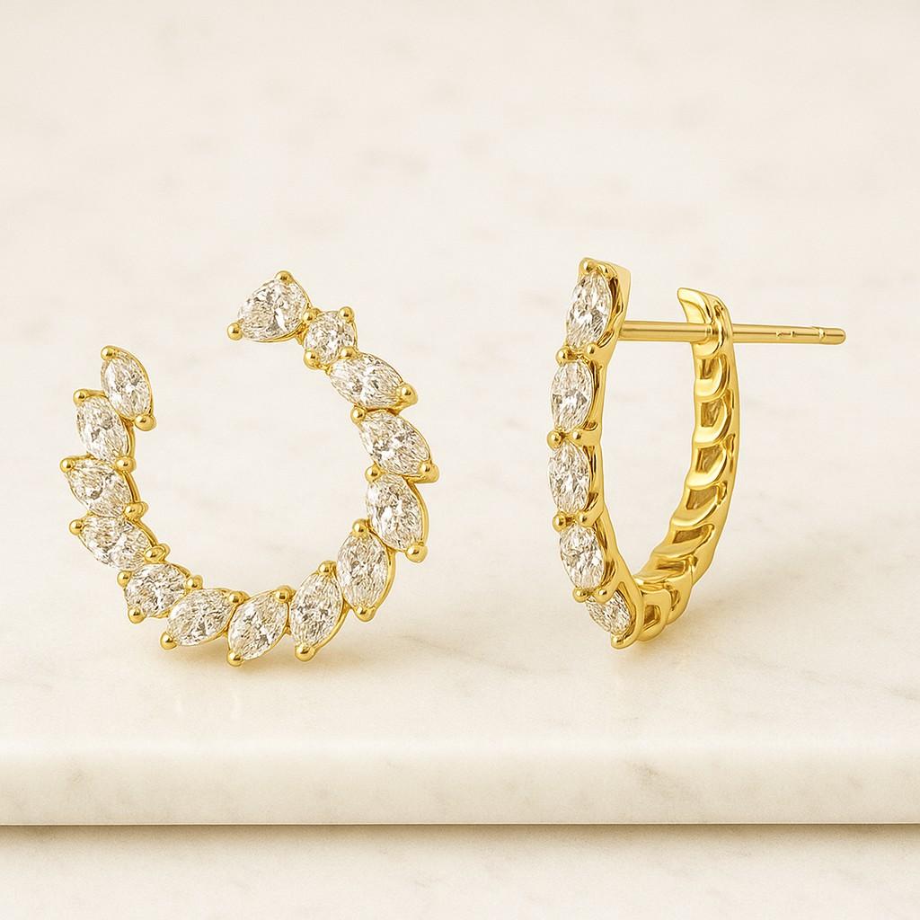 14k Gold Lab Grown Diamond Studs Earring Clarity Thanksgiving Christmas Gift