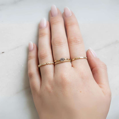 14k Gold Marquise Band Wedding Ring Solid Gold Eternity Ring Womens Dainty Stackable Ring Genuine Lab Diamond Wedding Band Jewelry Gift Her