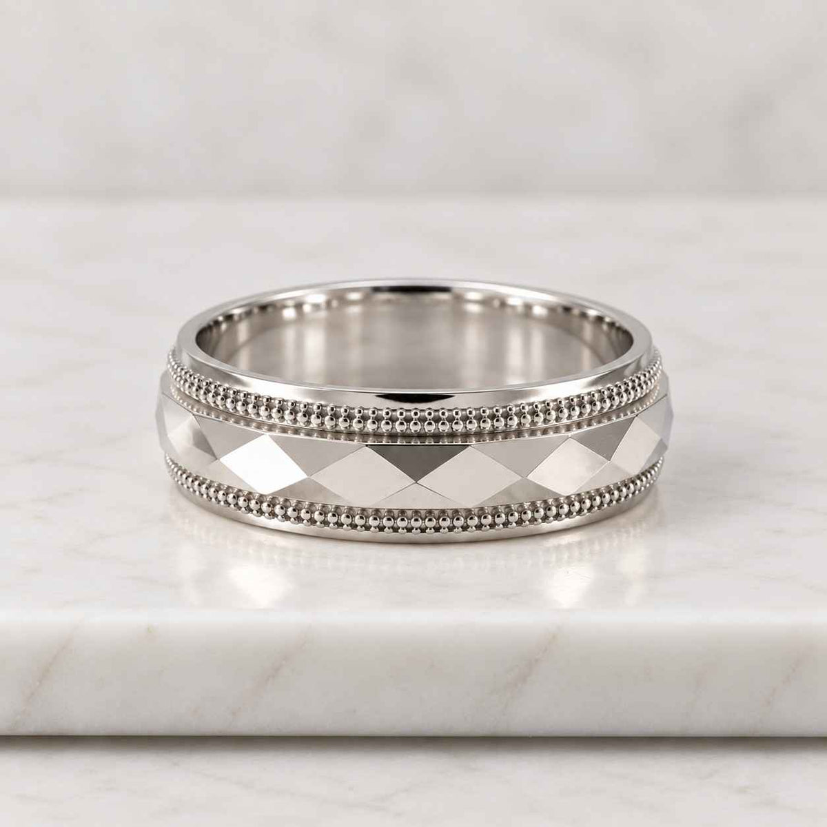 14k Gold Men's Women's wedding Band in Rustic Style | Solid 14k gold handmade rustic wedding band | Scratches Men Ring 6mm | Textured Ring
