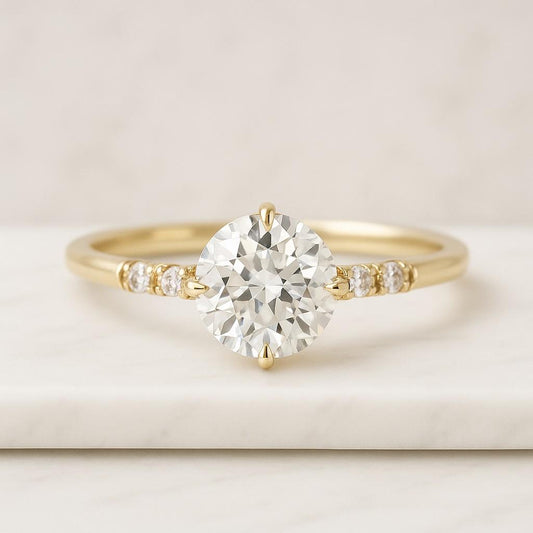 14k Gold Moissanite Ring for Women