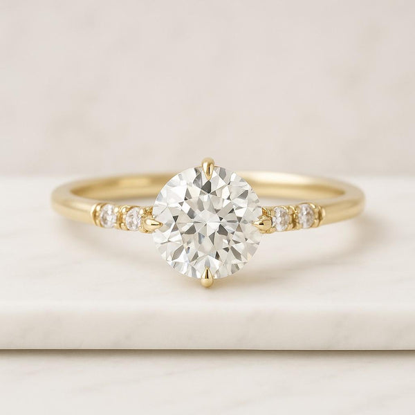 14k Gold Moissanite Ring for Women