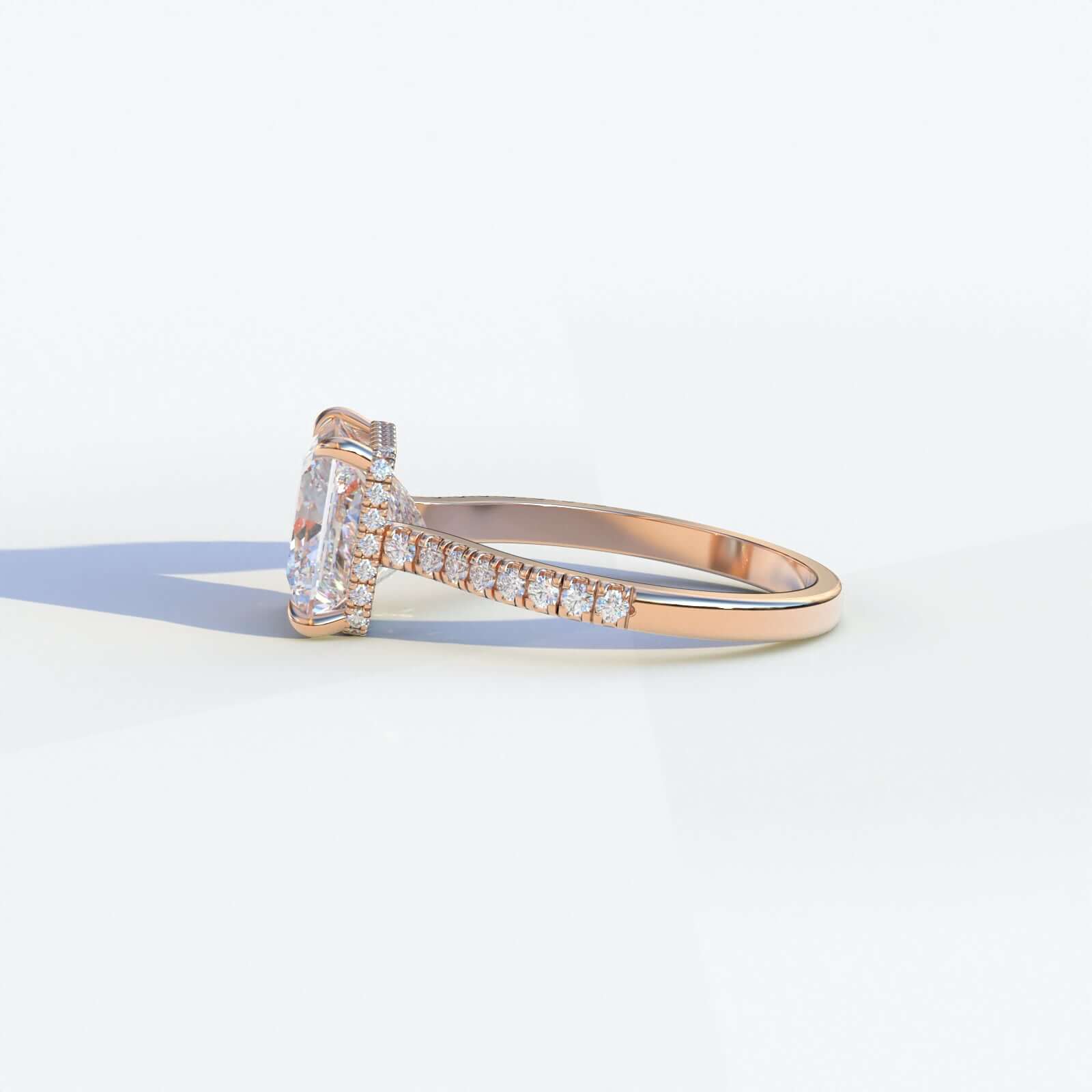 14k Gold Princess Cut Engagement Ring