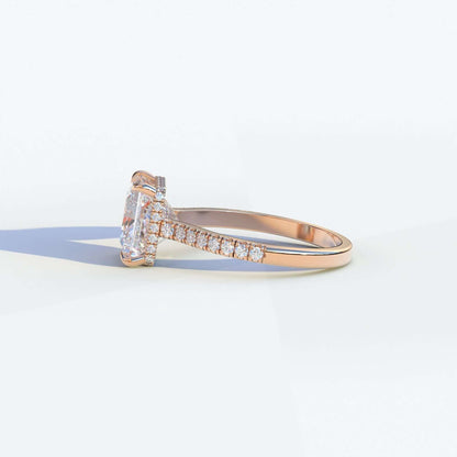 14k Gold Princess Cut Engagement Ring
