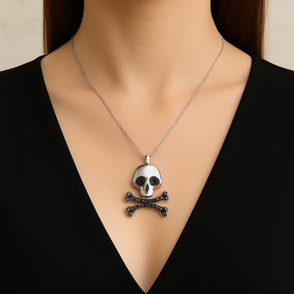 14k Gold Skull Pendant Handmade Gothic Jewelry