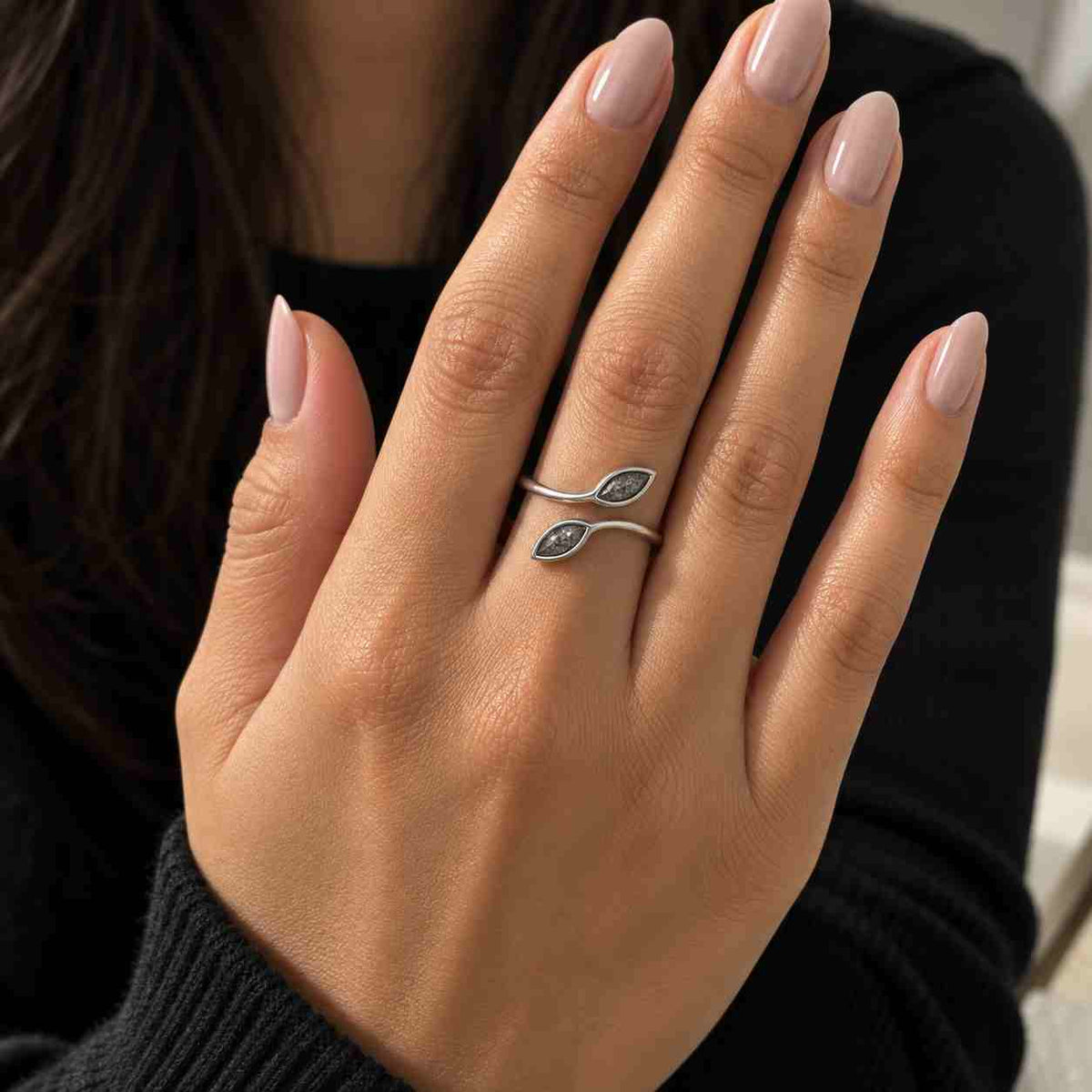 14k gold toi et moi ring marquise & round lab grown diamond engagement ring