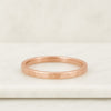14k Rose Gold Hammered Wedding Band For Her