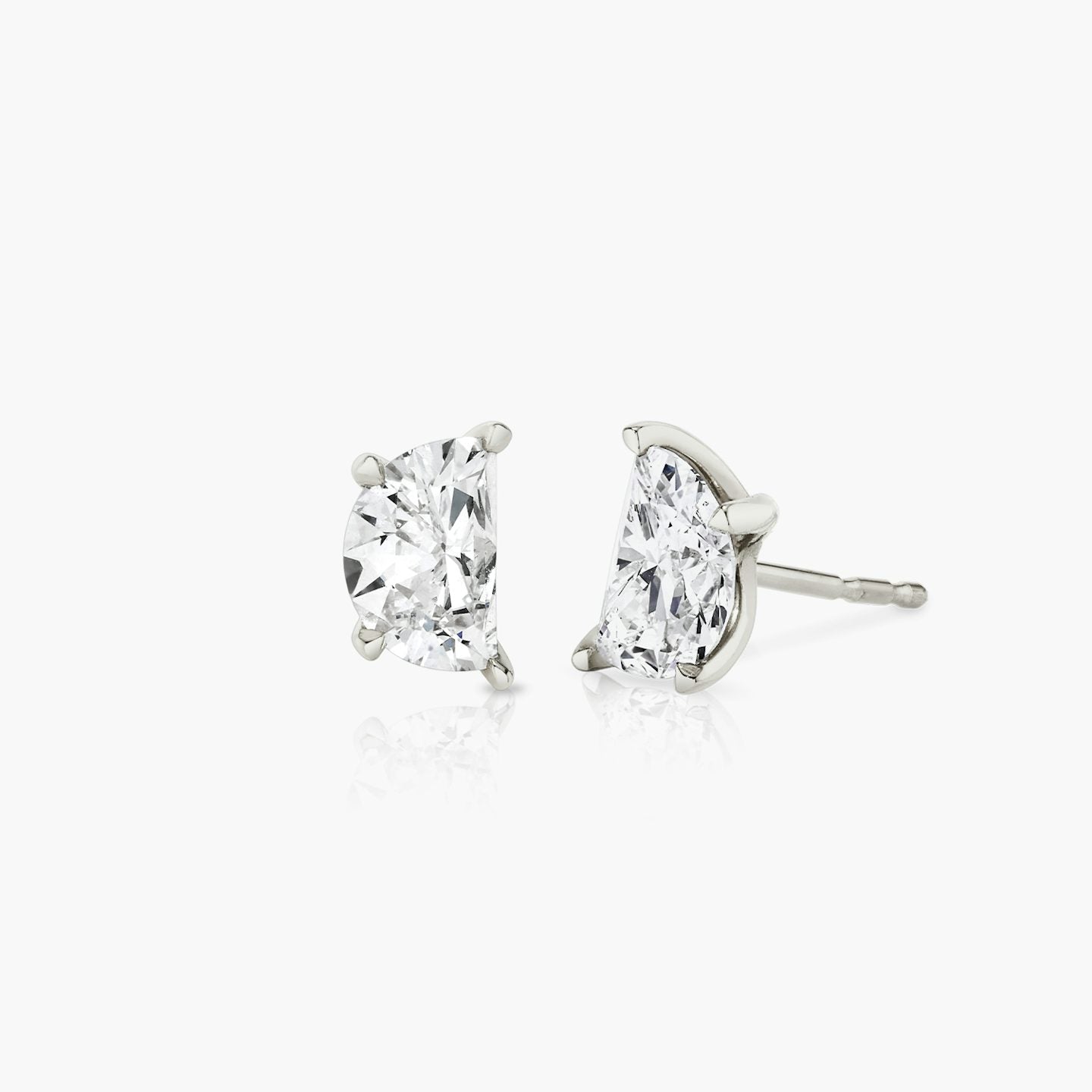 14k Lab Grown Diamond Half Moon Cut Jewelry