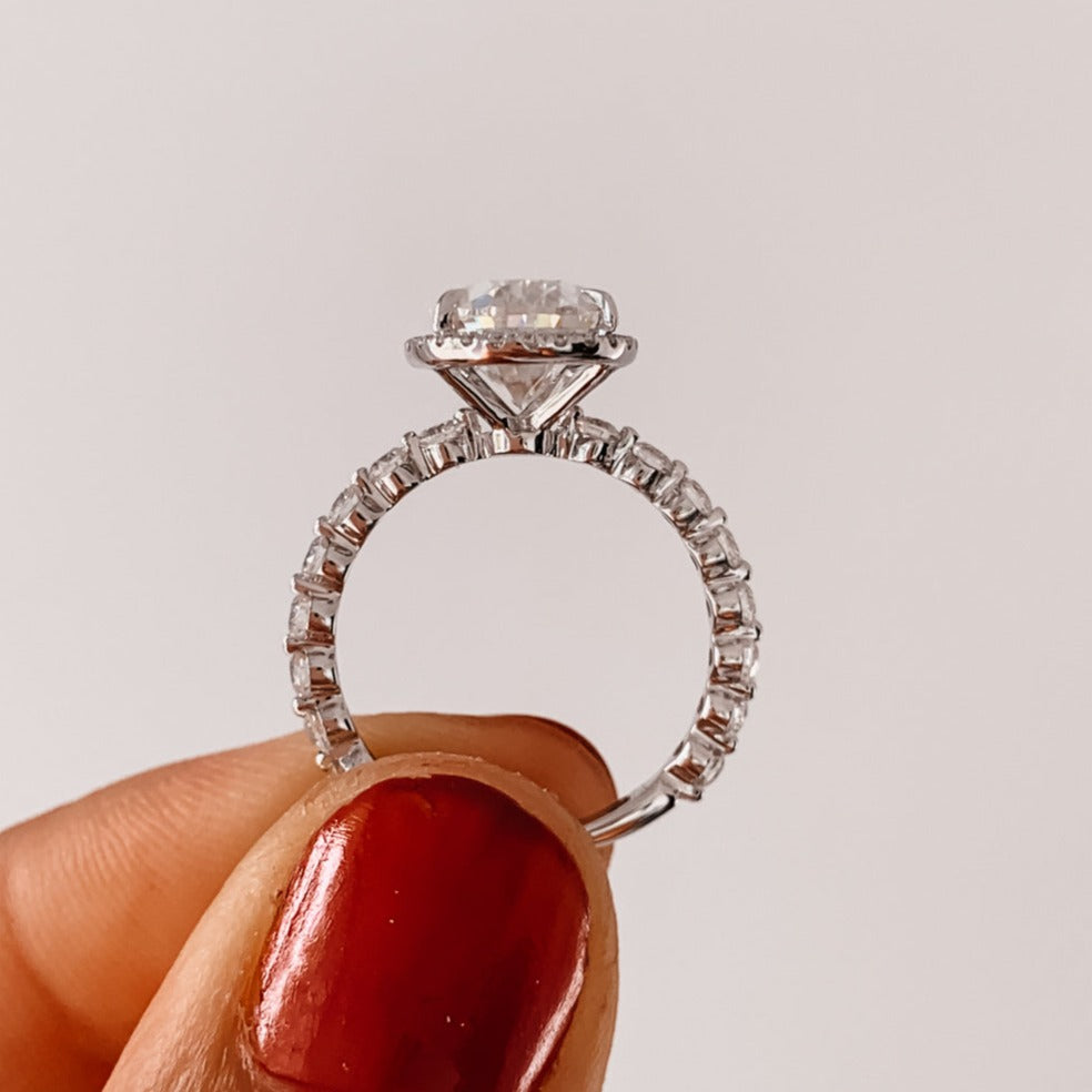 14k Pear Shaped Moissanite Ring