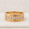 Baguette and Round Cut Diamond Channel Set Band