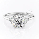 14k Round Cut Lab Grown Diamond Engagement Ring