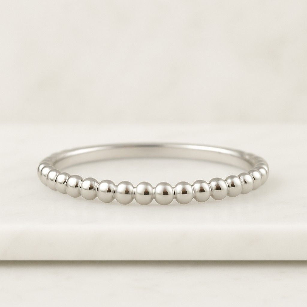 14k Solid Gold Bubble Wedding Band Unique Thick Gold Ring for Women Modern Textured Marriage Band Handmade Statement Ring Gift