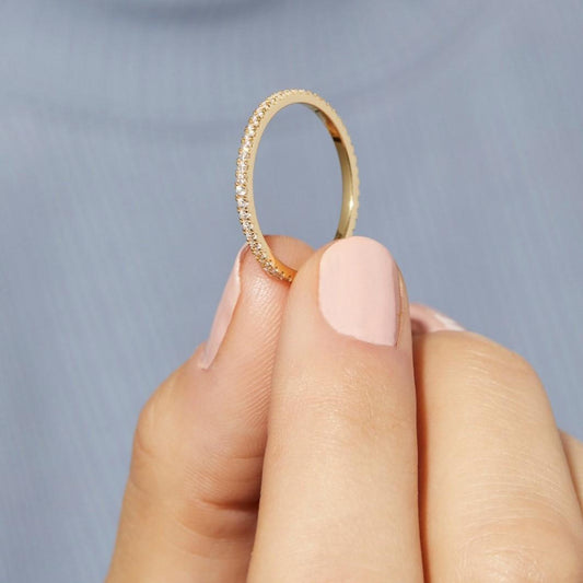 14k Solid Gold Bypass Ring Open Wrap Minimalist Stackable Dainty Jewelry Gift For Women