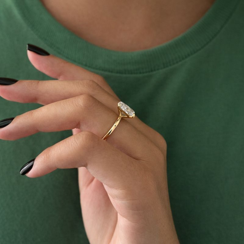 14k Solid Gold Curved Wedding Ring