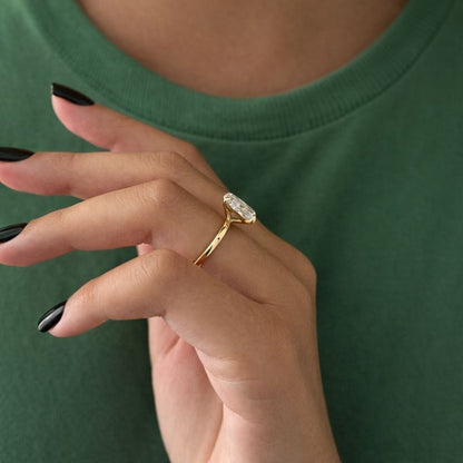 14k Solid Gold Curved Wedding Ring