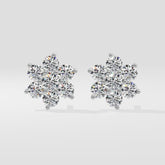 14k Solid Gold Flower Stud Earring