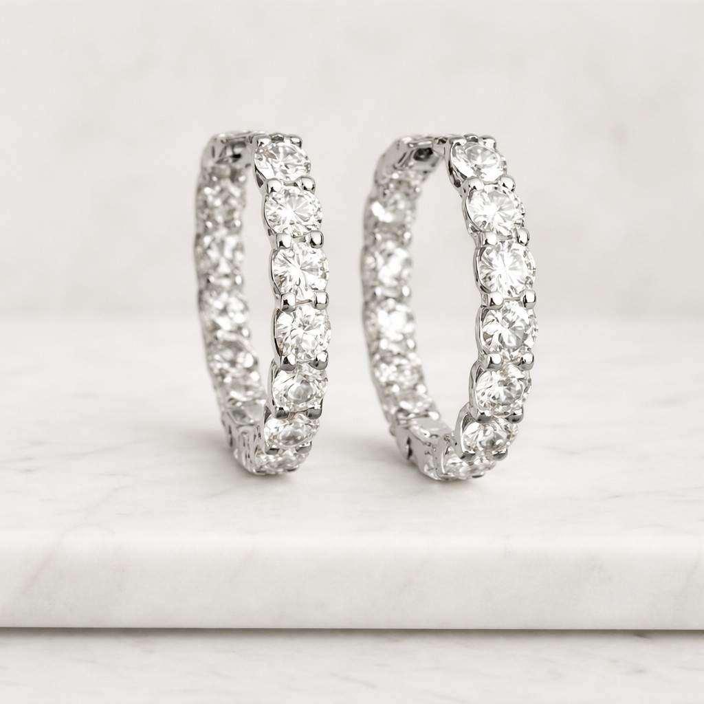 14k Solid Gold Marquise Moissanite Engagement Ring