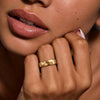 14K Gold Men's Polished Wedding Ring in Mobius Twisted Style