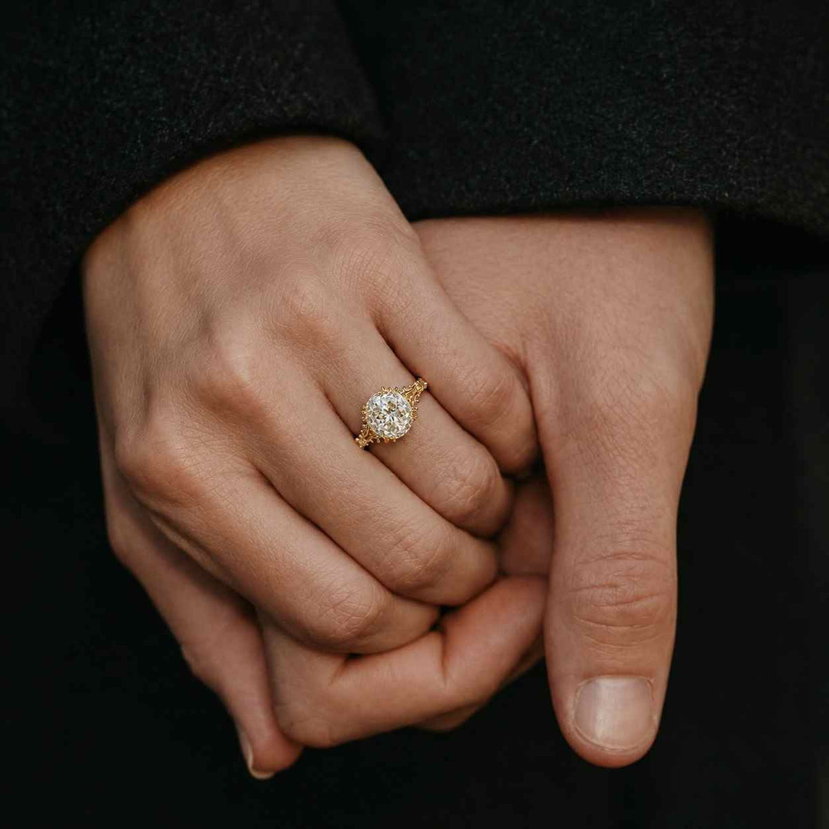 14k Solid Gold Open Wedding Ring for Engagement Ring Stackable Open Gap Ring for Main Ring Lab Grown Diamond Wedding Matching Band
