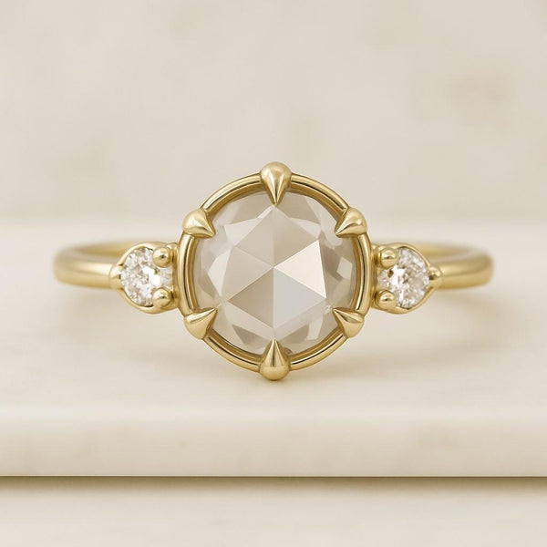 14k Solid Gold Oval Moissanite Engagement Ring - Wedding Promise Ring Gift
