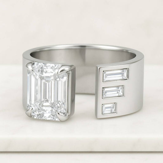 14k Solid Gold Pavé Diamond Wedding Band, Thick Cigar Ring for Women