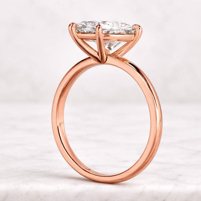 14k Solid Gold Pear Cut Engagement Ring