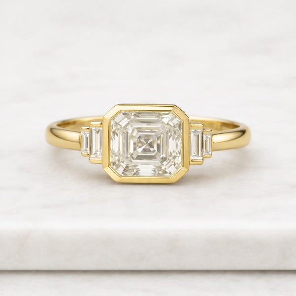 14k Solid Gold Signet Ring for Women