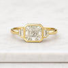 Asscher Five Stone Ring Lab Grown Diamond Engagement Ring