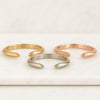 Open Gap Wedding Band For Women - Gold Band Ring