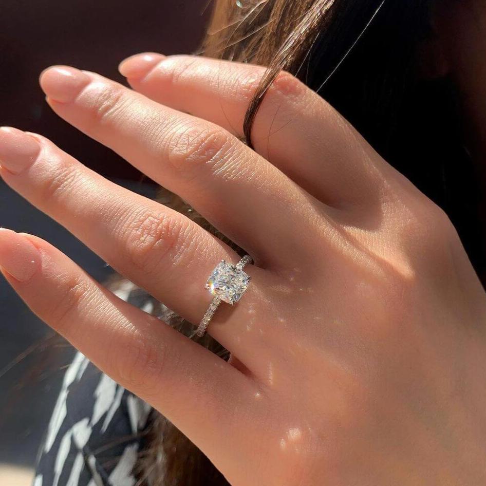14k Solid Gold Tiny Engagement Rings for Women