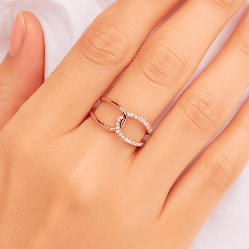 14k Solid Gold Twist Ring Ultra Thin Infinity Mobius Band for Women Minimalist Stacking Thumb Ring Simple Layering Wedding Jewelry
