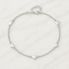 Beautiful Heart Station Real Gold Anklet Bracelet