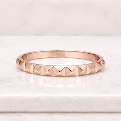 14k Solid Gold Twisted Stackable Ring, Braided Wedding Band for Women, Figaro Chain Ring, Simple Layering Ring, Perfect Gift for Her
